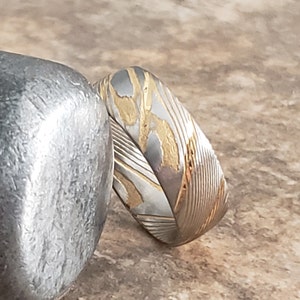 Damascus Steel Ring, Damascus Steel Mens Wedding Band Unique Ring for ...