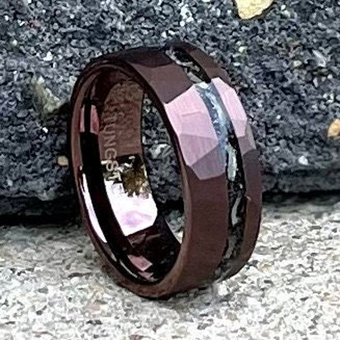 Tungsten Rainbow Ring Men's Wedding Band Matte Tungsten - Etsy