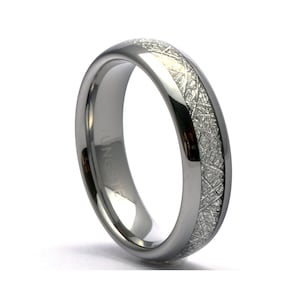 Meteorite Wedding Band, Mens Tungsten Ring, Tungsten Meteorite Ring, Tungsten Mens Wedding Band, Mens Ring for Men, Meteorite Band 6mm