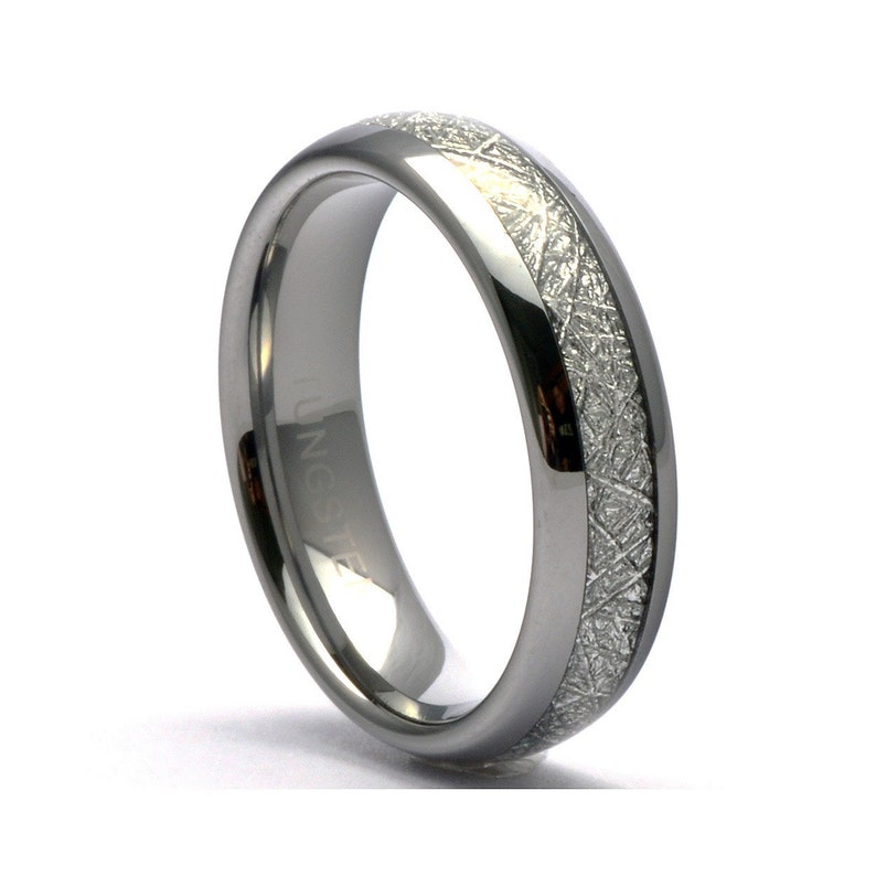 Meteorite Wedding Band, Mens Tungsten Ring, Tungsten Meteorite Ring, Tungsten Mens Wedding Band, Mens Ring for Men, Meteorite Band 6mm