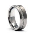 Tungsten Meteorite Ring, Men's Wedding Band, Tungsten Ring, Mens Wedding Ring, Tungsten Band, Meteorite Band Ring, Personalized Ring for Men