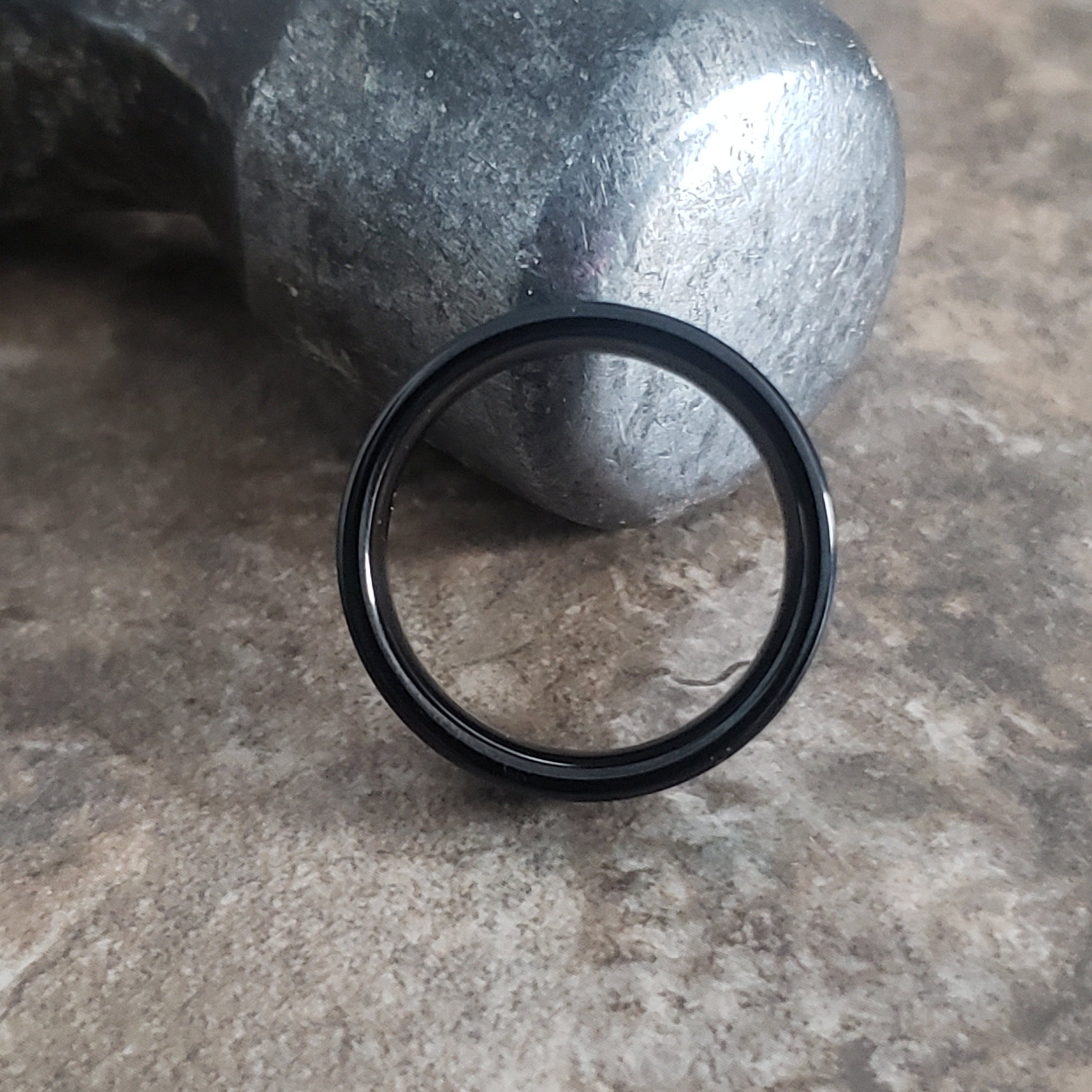 Black Tungsten Ring Rainbow Mens Tungsten Wedding Band Mens | Etsy