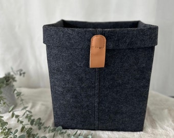 New Medium size Felt  Baskets, Grey Modern Storage basket, Scandinavian Style , Baby Nursery,Draw tidy, Fits IKEA BILLY/LANESUND Unit