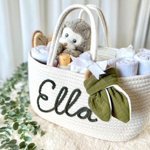 Personalisierter Baby Caddy / Organizer, Windelaufbewahrung, Windelorganisator. Baby Shower, New Born Geschenk, Kinderzimmer Aufbewahrung