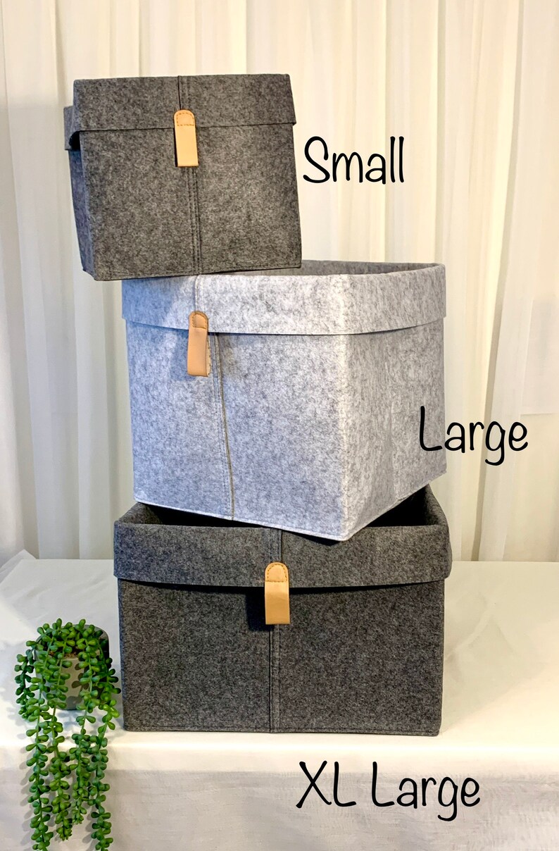 Felt Hamper Baskets Grey Modern Storage Basket Scandinavian Etsy