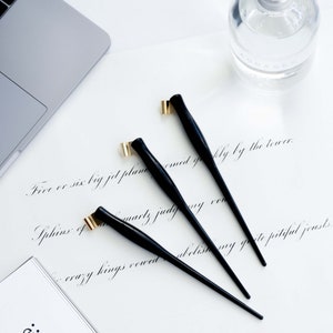 Calligraphy Dip Pen Ink Wooden Pen Nib Pen holder custom engraved Nib holder Gift for Writer