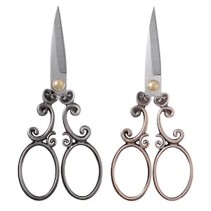 Retro Kupfer Nähschere,13cm Klassische Schere,Grau Edelstahl Schere,Dekorative Schere,Schneider Schere,Nähzubehör
