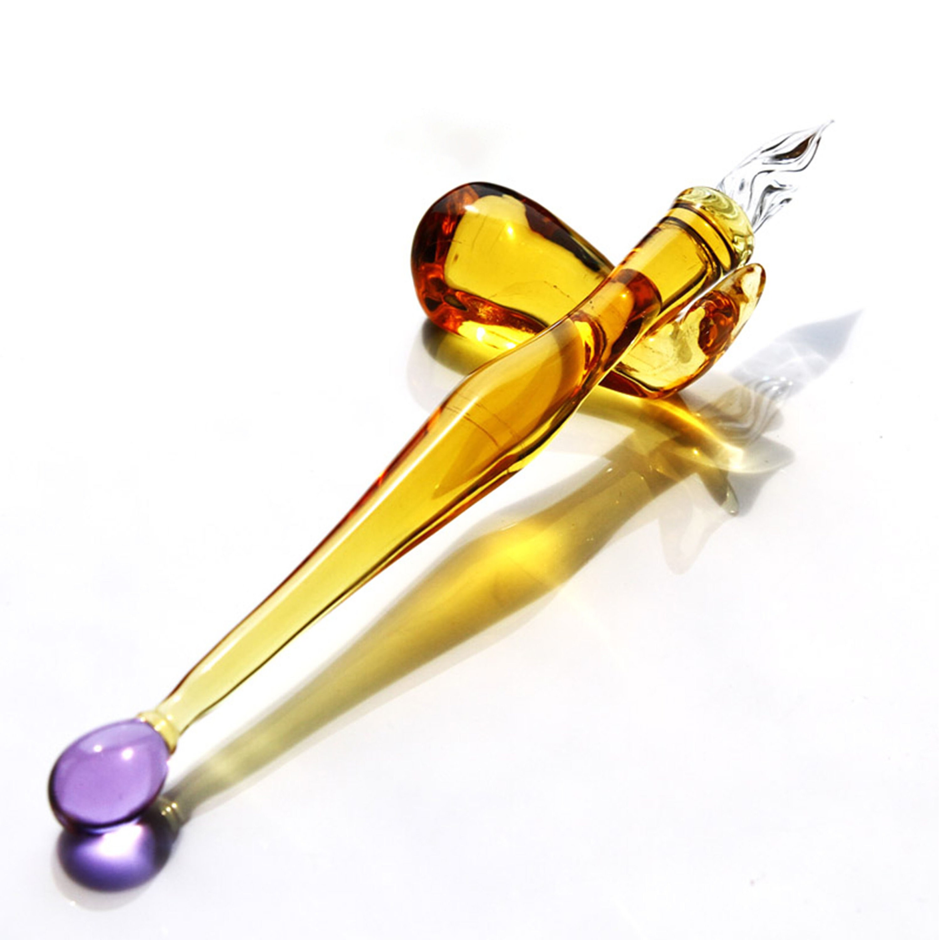 Yellow Purple Glass Dip Pen Calligraphy Pen Dip Glass Etsy