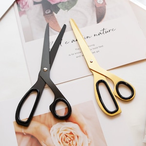 Minimalist Scissors, paper Scissors  Vintage craft style Scissors, black scissor, silver Scissors,planner accessories