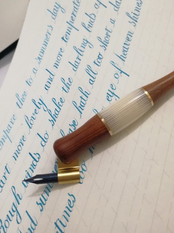 Calligraphy Pen Holder: Opal (straight)