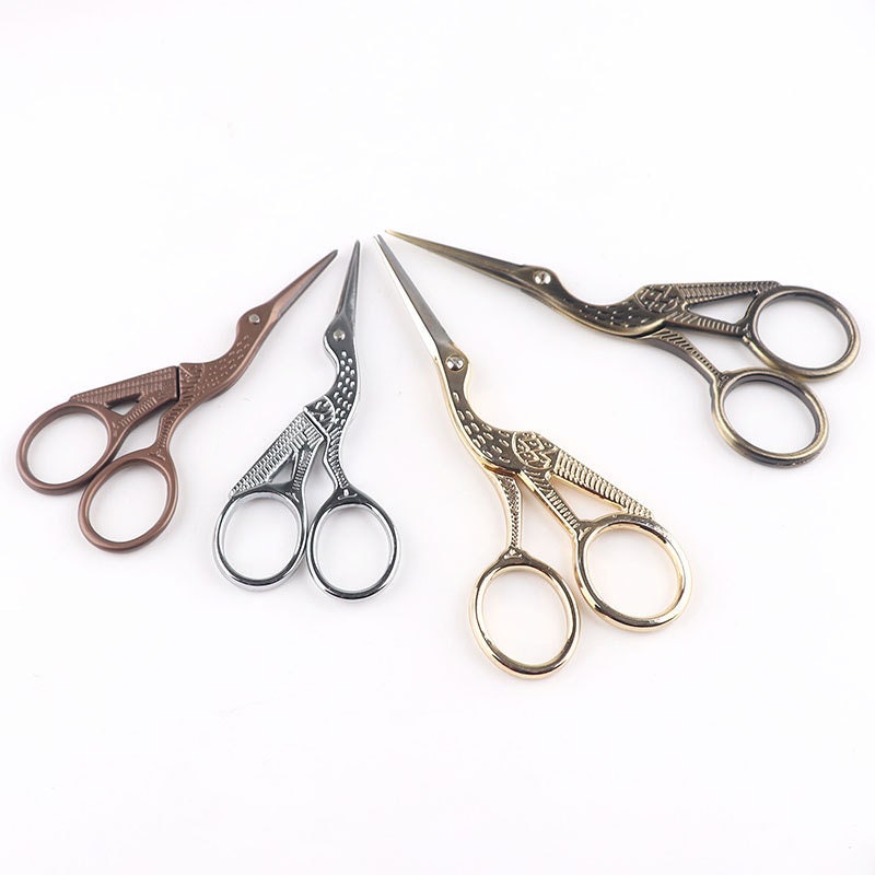 Stork Embroidery Scissorssmall Scissorsvintage Art Decorate Etsy