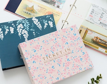 Ticket In Album,Ring Binder Loose Leaf Collection Book,Ticket Organizer,Ticket Stub Diary,ports Movie Concert Banknote Bill Collection