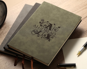 Custom Leather Journal Book,Journal Coveredwith Name, Engraved Name Journal Notebook,Birthday Gift for Mom, Custom Notebook,Custom Planner