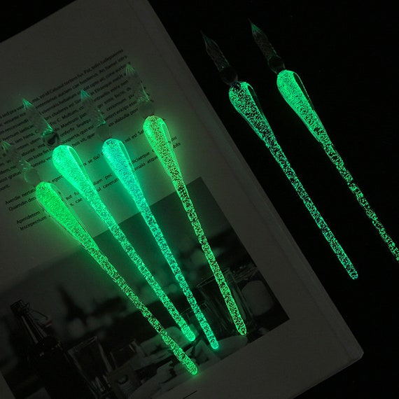 Glowing Glass Dip Pen Ink Calligraphy Glass Pen Signature Pen