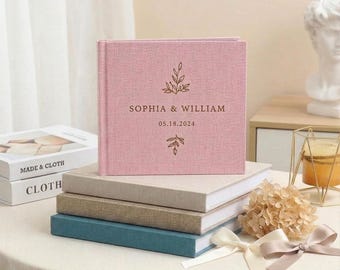 Personalized Linen Photo Album, Blank DIY Scrapbook, Custom Self-Adhesive Memory Album, Kraft Scrapbook, Wedding Scrapbook, Sketch Book