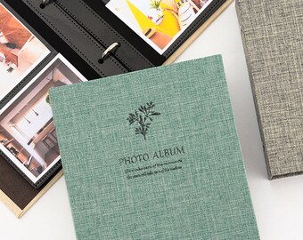 Leinen-Instax-Album, 4 Zoll Instant-Reisealbum, 4-Farben-Memory-Fotoalbum, Instax-Fujifilm-Fotoalbum, Instant-Filmalbum mit 100 Stück Kapazität