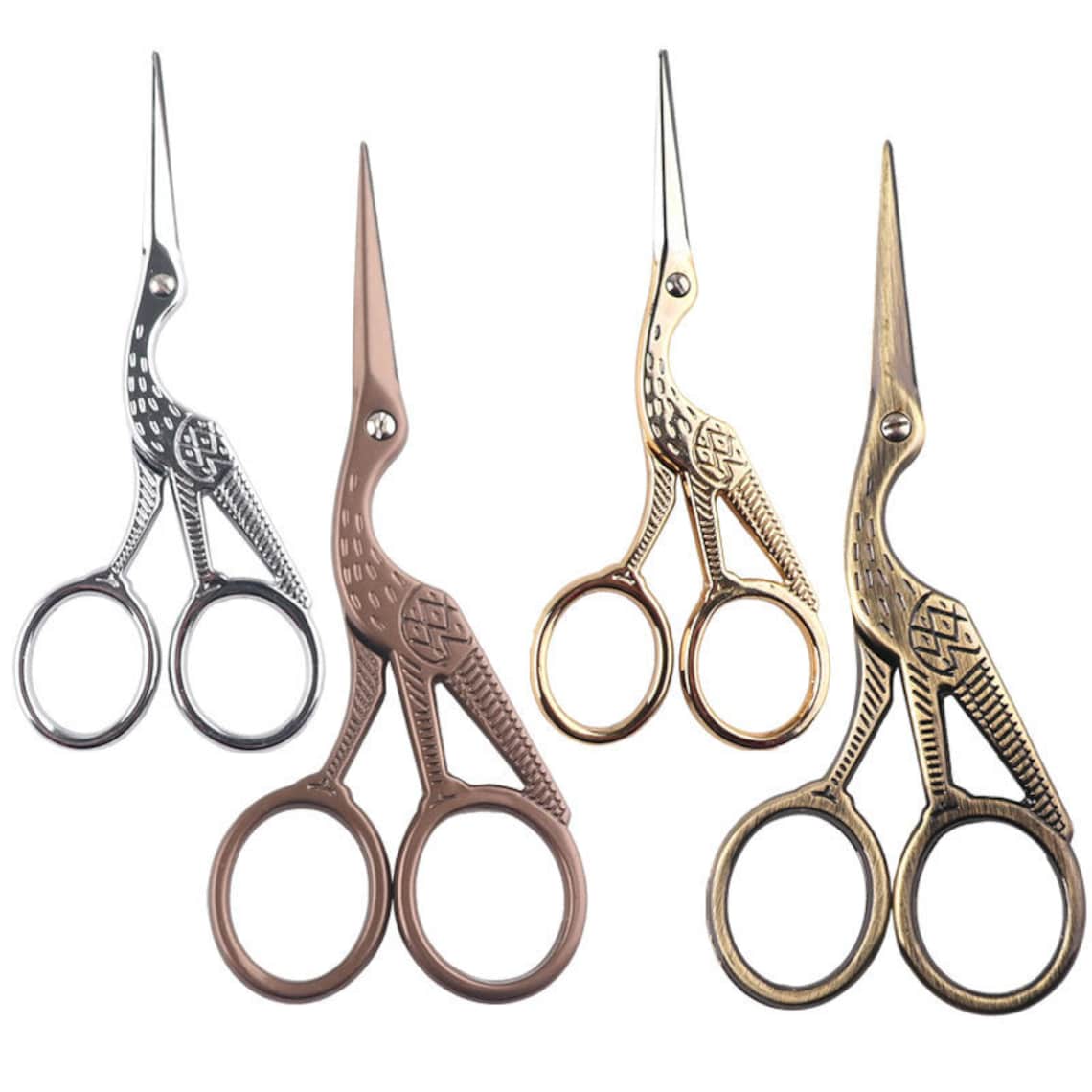 Stork Embroidery Scissorssmall Scissorsvintage Art Decorate Etsy