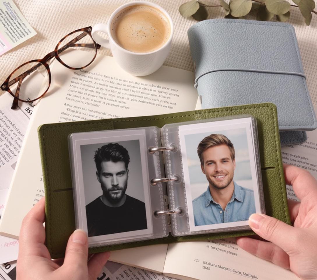 Engraved Wedding Memory Book, Faux Leather Photo Album, Custom Polaroid ...