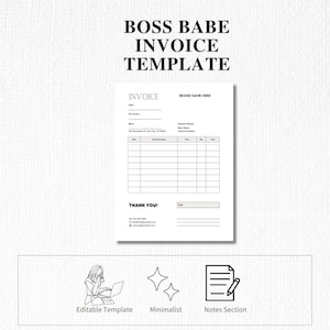 Modern Professional Invoice Canva Template | Editable Digital Download for Small Businesses |