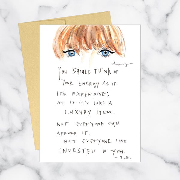 Your Energy Is Expensive Greeting Card 5x7