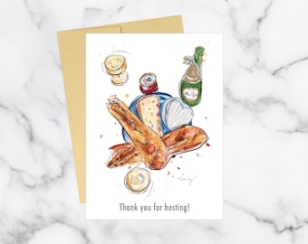 Host Dinner Party Thank You Card Paris 5x7"