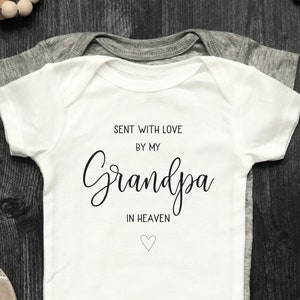 Custom Sent with Love from in Heaven Onesie®, Sent from heaven Onesie®, Sentimental Baby Onesie®, Rainbow Baby Announcement, Sent with Love