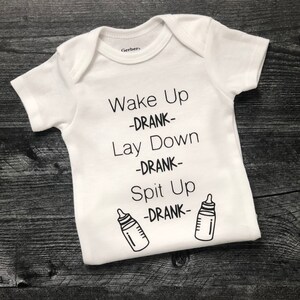 Wake Up Drank Lay Down Drank Spit Up Drank Onesie®, Funny Hip Hop Onesie®, Wake Up Drank Onesie®, Drank Onesie®, Funny Baby Onesie®