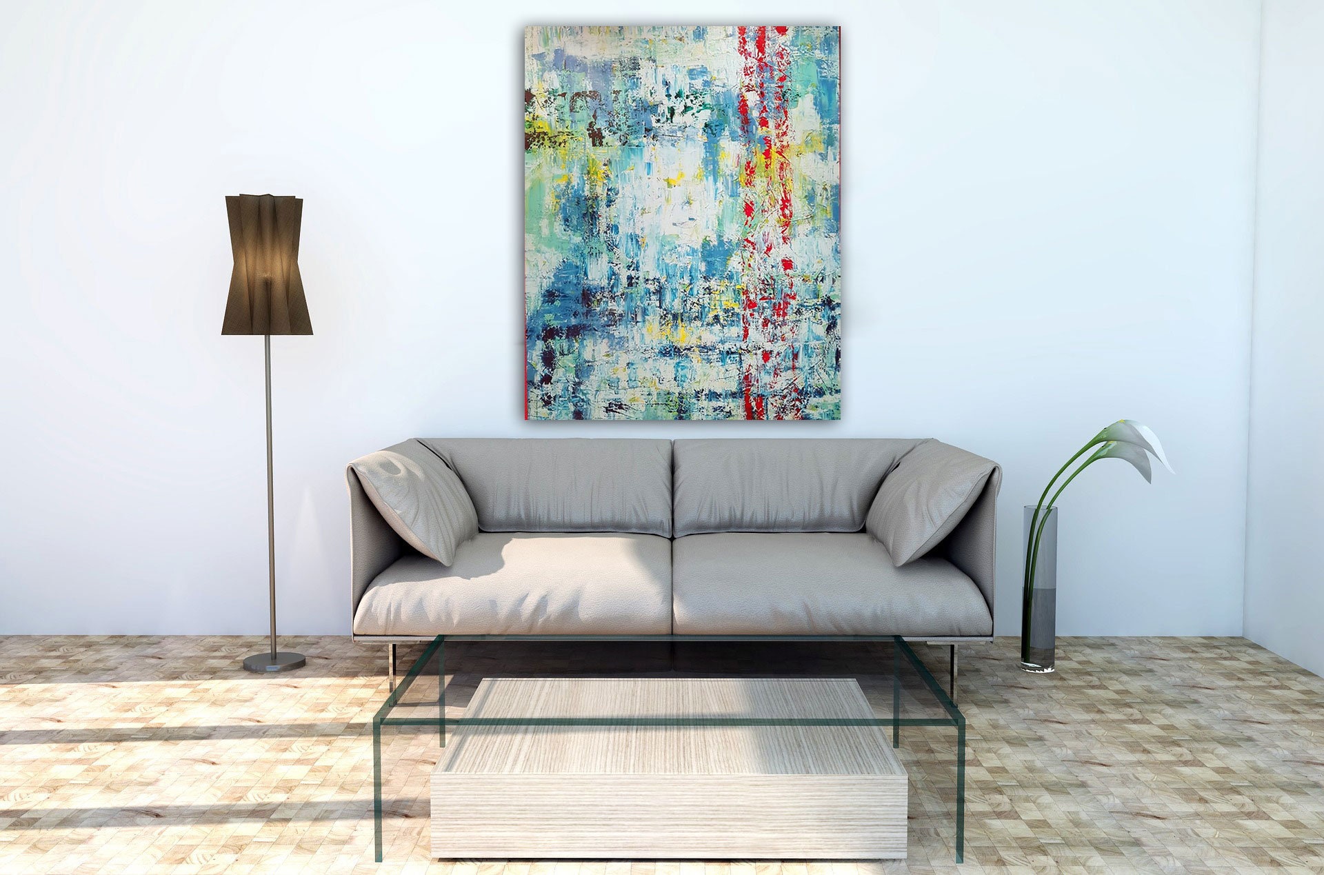 Original Acryl Modern Bild 95 x 125cm Malerei Abstrakt Unikat | Etsy