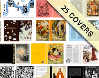 25 Printable Miniature Vintage Fairy Tale Book Covers 1:12 | 25 Covers | Instant Download | JPG Format