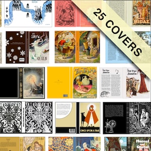 25 Printable Miniature Vintage Fairy Tale Book Covers 1:12 | 25 Covers | Instant Download | JPG Format