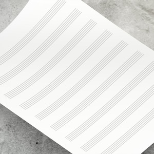 Blank Sheet Music Staff Paper Printable Sheet | High Resolution JPG File 8.5&quot; x 11&quot; | Instant Download