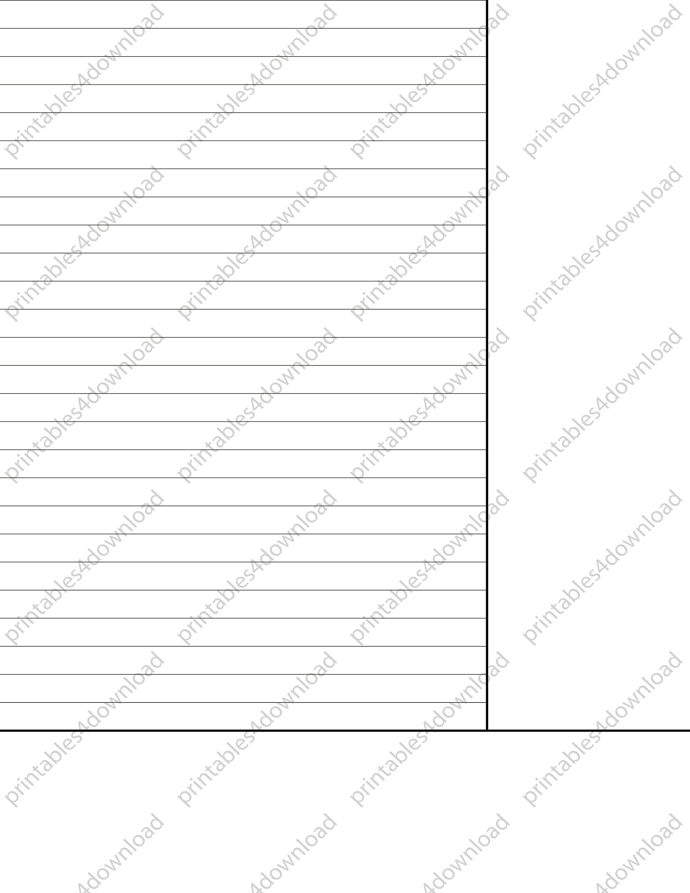 Cornell Paper Printable for Lefthanders Graph Ruled Etsy