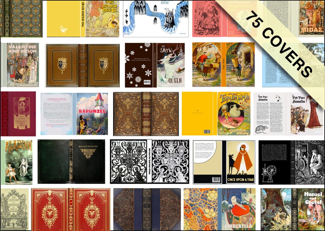 75 Printable Miniature Vintage Book and Fairy Tale Book Covers - Etsy UK