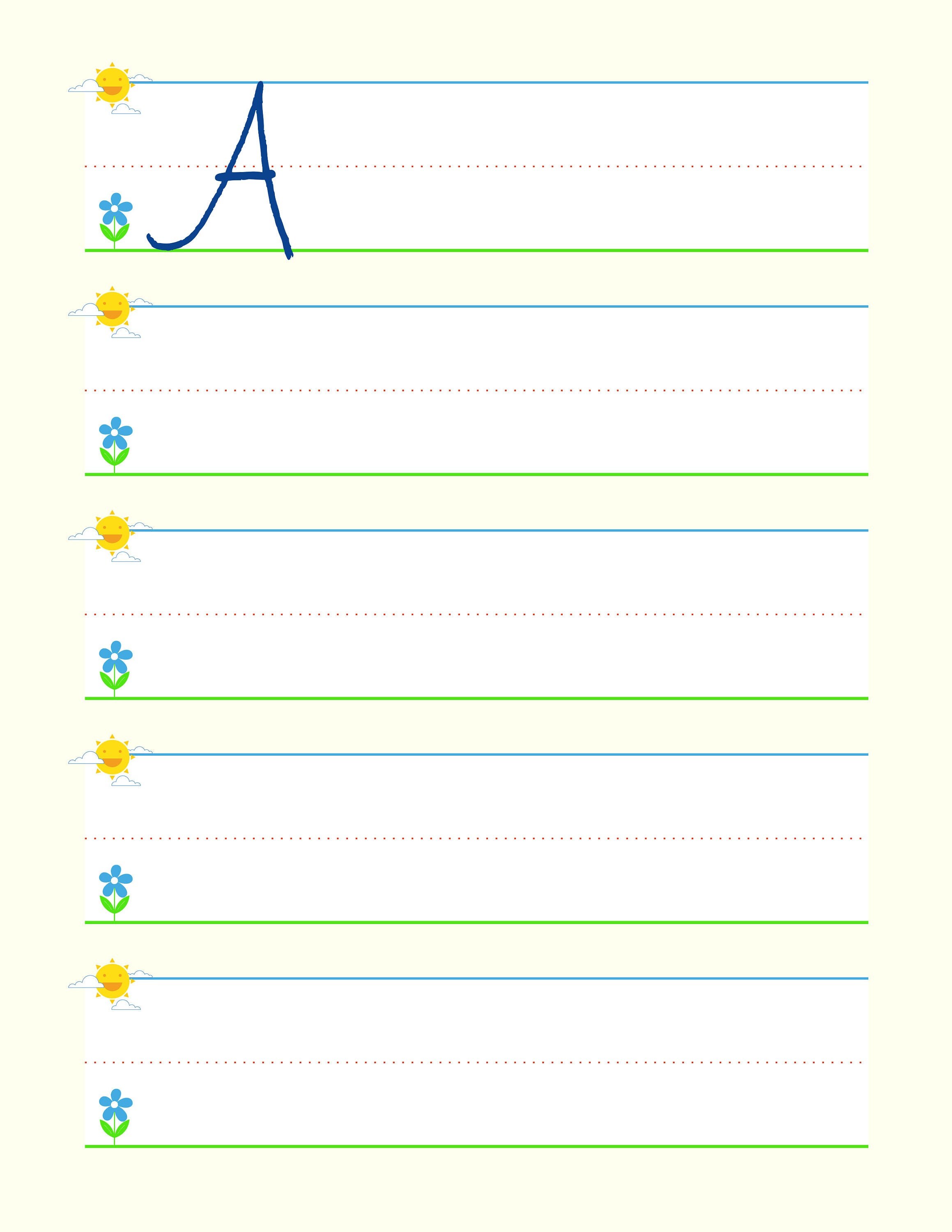 Printable Preschool Writing Practice Paper | 1.5