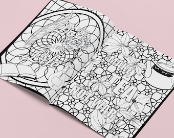 Coloring Book - Patterns & Uplifting, Inspirational Quotes | 25 Pages | High Resolution PDF File | Instant Download