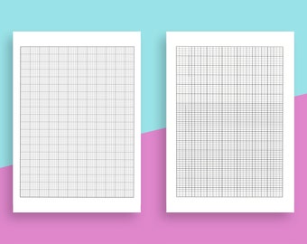 Knitter s Graph Paper Printable Pack 2 Different Ratios High Resolution JPG Files 8.5