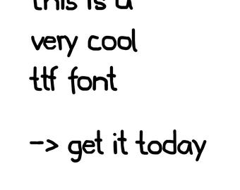 Pixel Paint Font (TTF) Naïve Playful Whimsical Ugly Handwriting Retro MS Paint Style