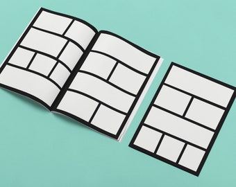 Blank Comic Book Template | 4 Page Layouts (Digital Download)