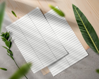 Vocabulary Study Paper Printable Pack | 2 & 3 Columns (Digital Download)