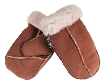 Childrens Mittens - Ages 3-8 - Classic Sheepskin Style - Nordvek 325-100 - Kids Sheepskin Mittens