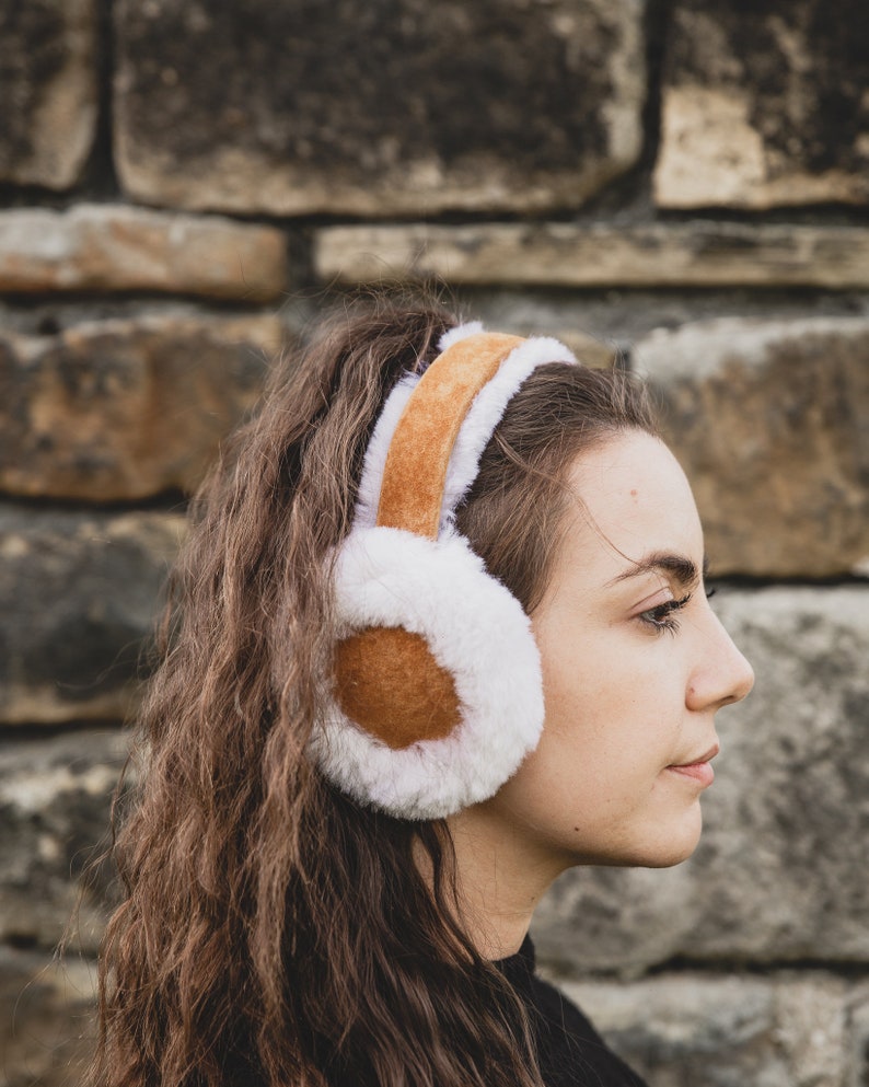 Womens Sheepskin Earmuffs - Ladies Earwarmers - Nordvek 506-100