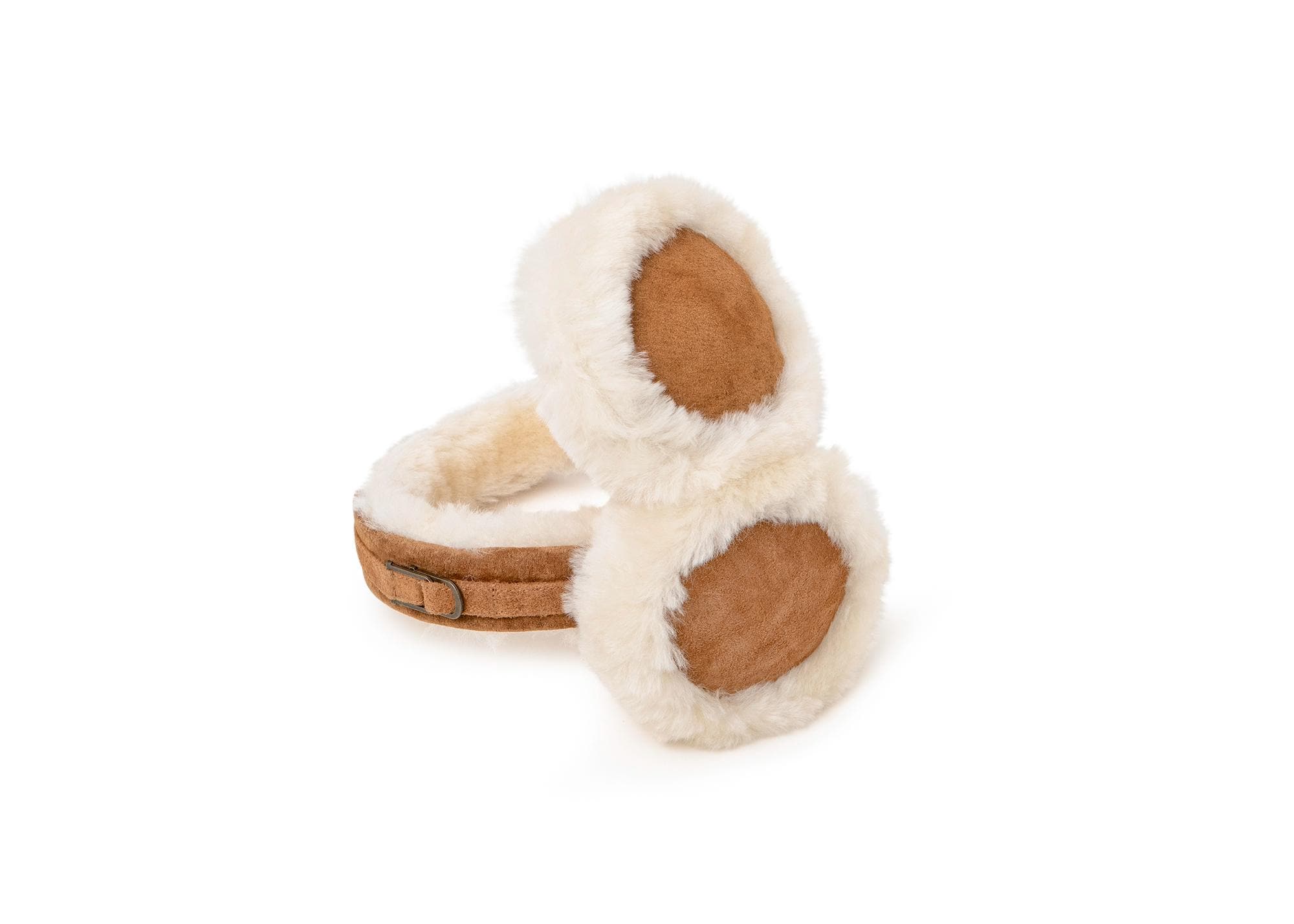 EXCELLENT BROWN & WHITE SHEEPSKIN LAMB FUR HAT CAP WOMEN WOMAN SIZE 22.5\