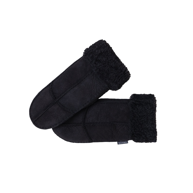 Womens Sheepskin Mittens Suede Leather Nordvek 308-100 Ladies Sheepskin Gloves image 4