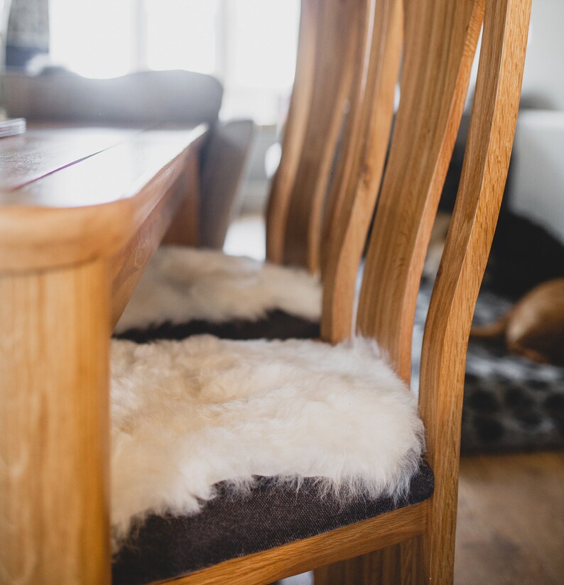 Genuine Icelandic Sheepskin Seat Pad Chair Cushion Cover Etsy