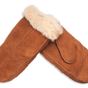 Womens Sheepskin Mittens Suede Leather Nordvek 308-100 Ladies Sheepskin Gloves image 9