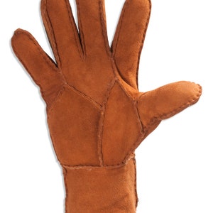 Mens Sheepskin Gloves Traditional Classic Mens Winter Gloves Nordvek 307-100 Suede Leather Gloves Buckle Strap image 2