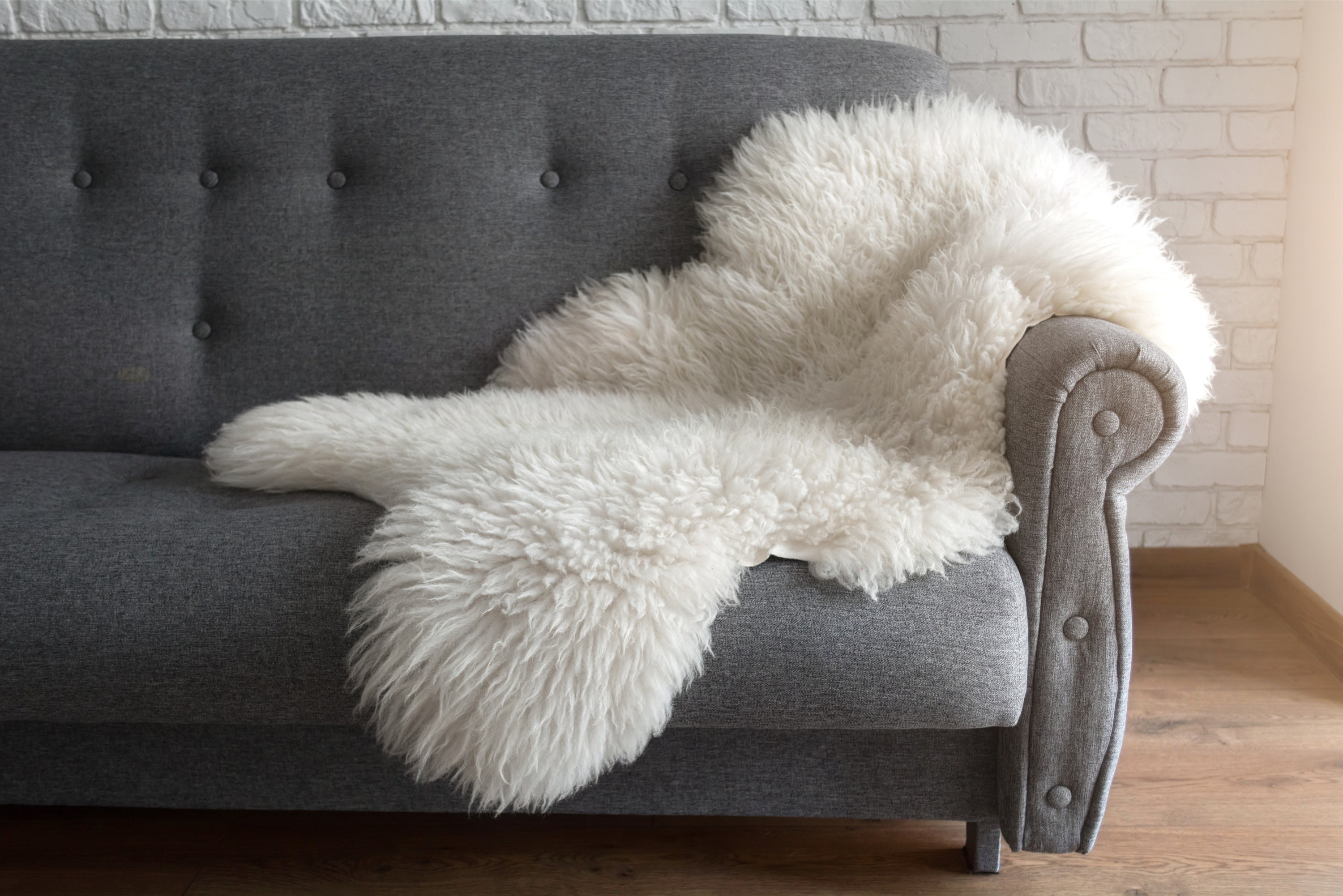 Genuine Sheepskin Rug - 100% Natural Pelt - Grade A Quality Large Double Quad XXL