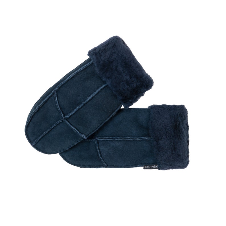 Womens Sheepskin Mittens Suede Leather Nordvek 308-100 Ladies Sheepskin Gloves image 5