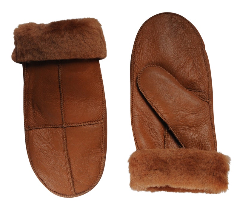 Womens Sheepskin Mittens Suede Leather Nordvek 308100 Etsy