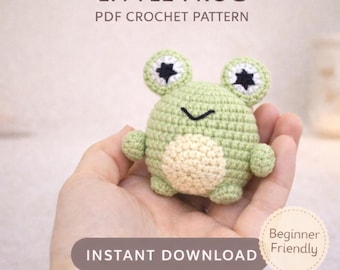 Little Frog Crochet Pattern PDF, Mini Amigurumi Frog, Beginner Friendly Plush Toy, Easy Crochet Pattern, Instant Download, Valentine's Gift